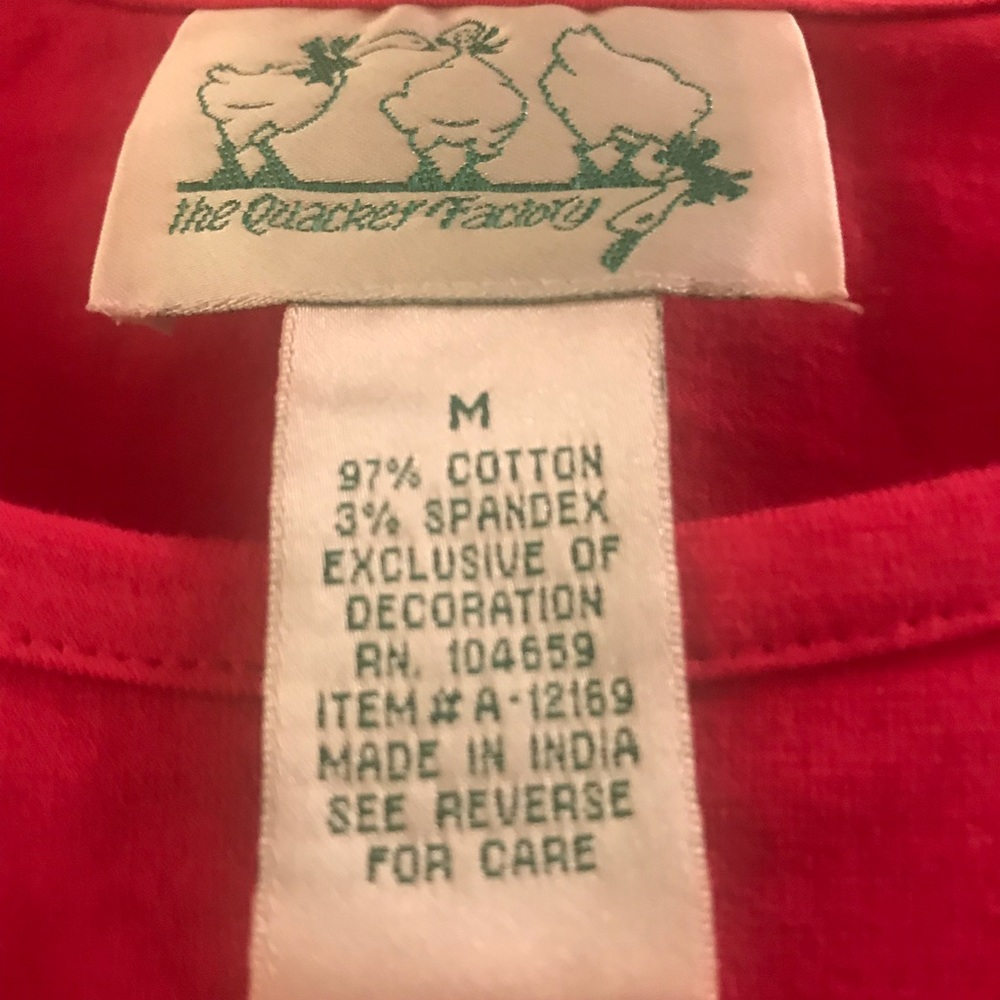 Quacker Factory PEACE top - Picture 3 of 4